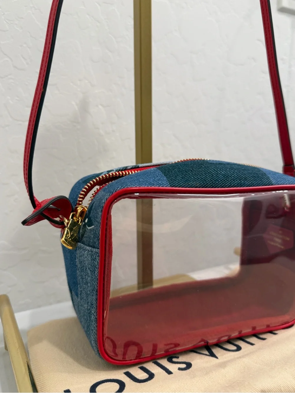 Louis Vuitton PVC Patchwork Denim Pouch Damier